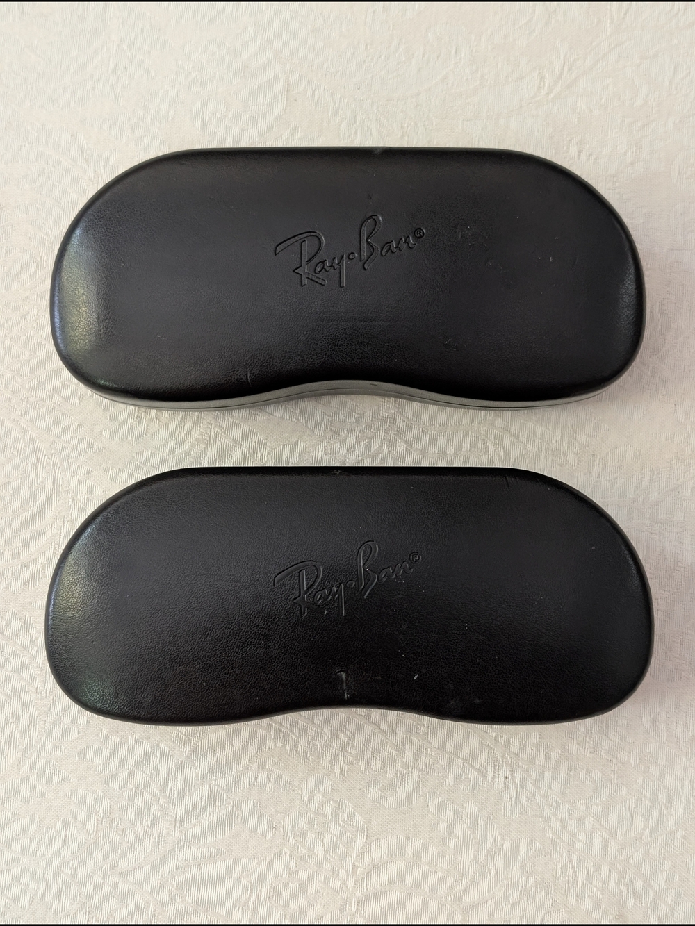 Ray-Ban Black Hard Clamshell Case Felt Lining Fits Glasses/Sunglasses Lot 2